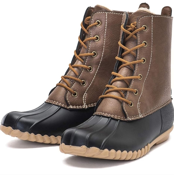 Women's Winter Rain Boots Waterproof Zipper Boots - Picture 3 of 8